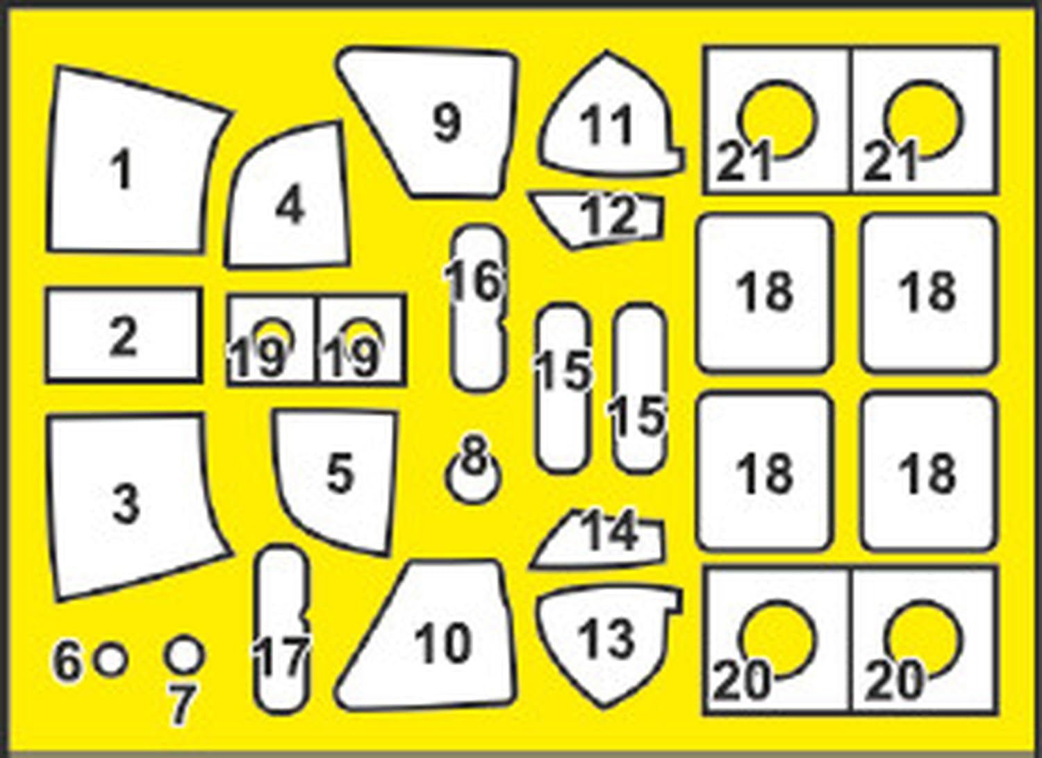 

Прозрачная маска для покраски Sikorsky Aircraft Black Hawk, маскировочная пломба для пластиковых моделей CPUA48095 Prop! 1/48 UH-60A/MH-60L (для ИКМ) (Вертолет)