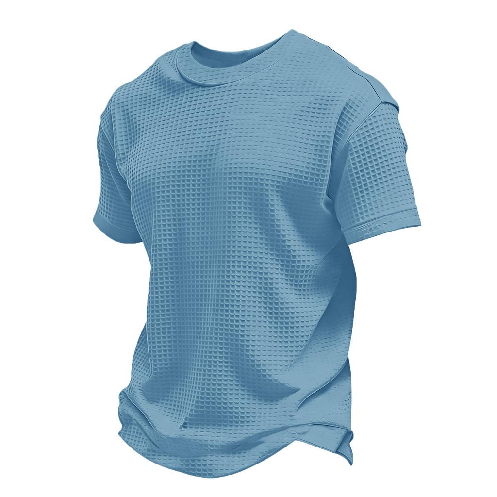 Men's Casual Round Neck Lightweight Breathable Short-Sleeve Top