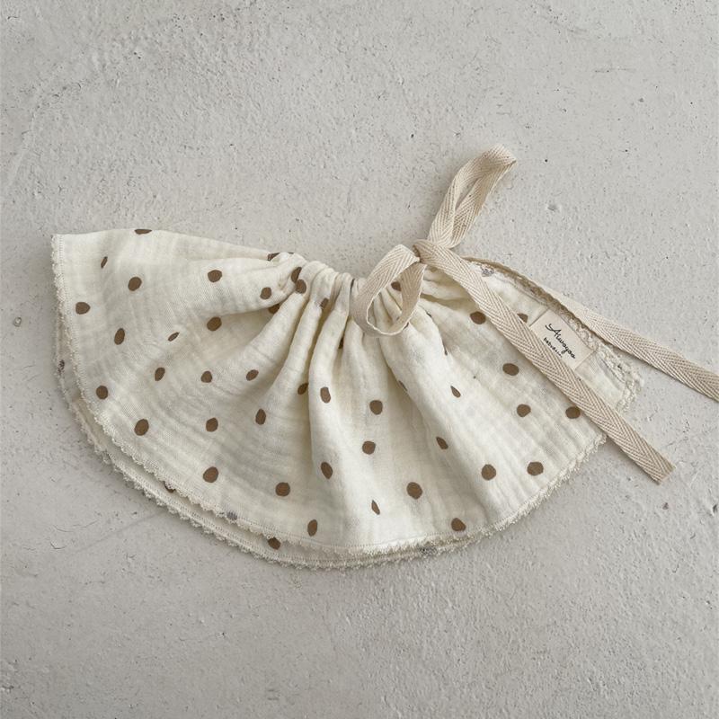 4Layers Cotton Gauze Baby Bibs Toddlers Newborns Printing Ruffle Feeding Burp Cloths Apron Baby Saliva Towel Drool Bib