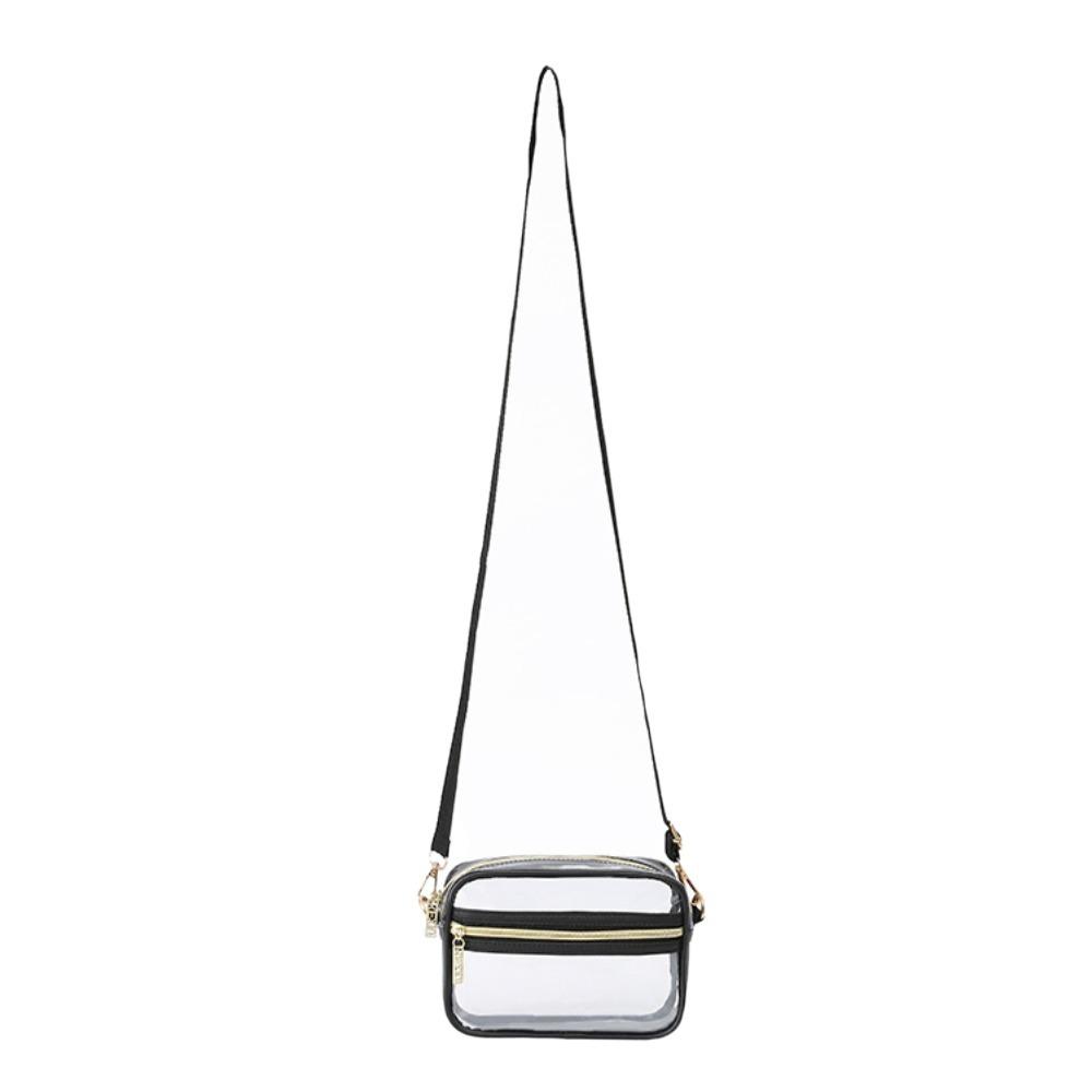 Waterproof PVC Crossbody Bag Adjustable Shoulder Strap Clear Messenger Bag  Women