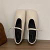 Fashion SUOJIALUN New Brand Women Flat Shoes Fashion Round Toe Slip On Ladies Mary Jane Shoes Soft Flat Outdoor Dress Single Shoes