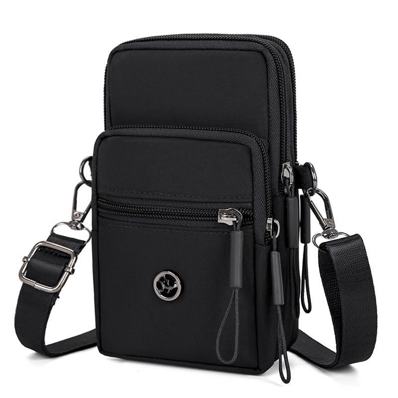 Women’s Mini Crossbody Phone Bag Waterproof Nylon Shoulder Bag Multi Pocket Small Messenger Purse Lightweight Travel Handbag