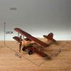 Retro Flugzeug Handwerk Holzflugzeug Modell, Vintage Doppeldecker Modell Schreibtisch Dekoration Foto Requisiten