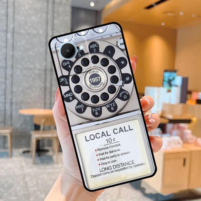 Retro Telefon Wählscheibe Fall Für Realme C55 C33 C31 C35 C30 C11 C15 C25s C21Y GT Neo 5 3T 2T 8 9 10 11 Pro Plus