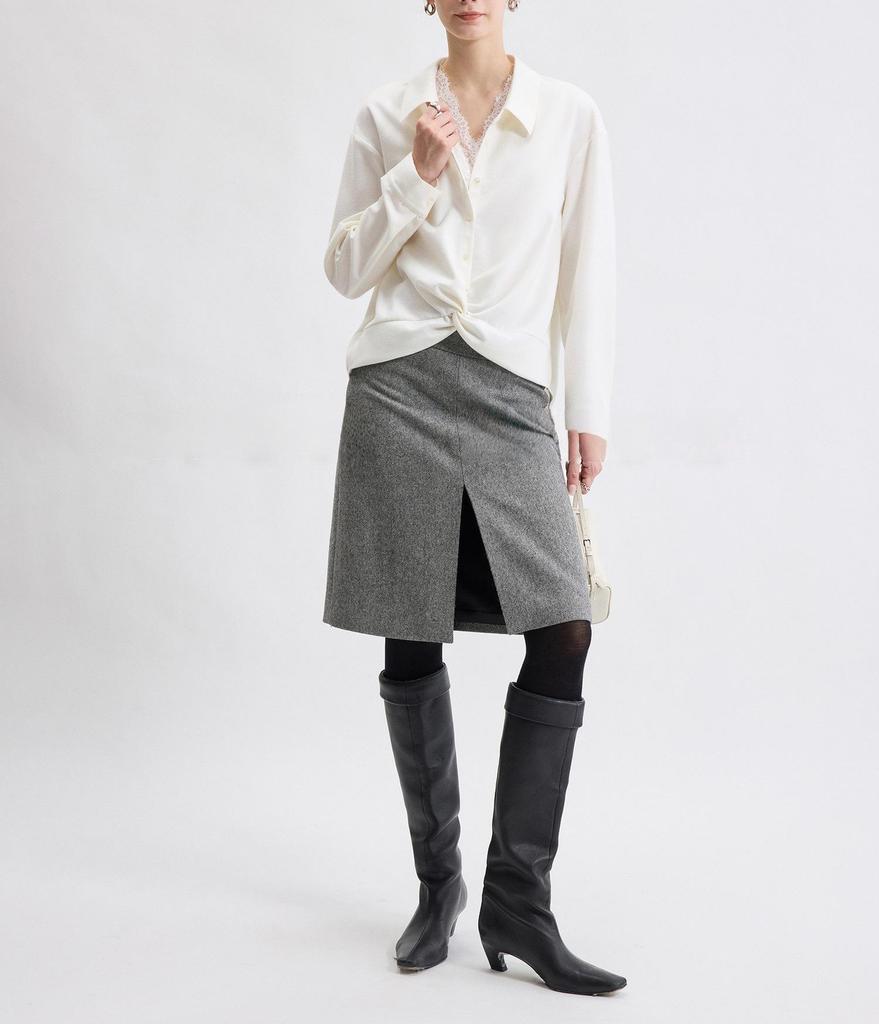 Chemise Lâche Irrégulière Torsadée Patchwork de Dentelle Confortable Respectueuse de la Peau Printemps 2026