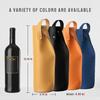Leather Wine Tote Bag - Orange Bottle Gift Bag Champagne Tote Carrier for Lovers