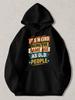 Black Pullover Hoodie with Funny Quote "It'S Weird Being The Same Age As Old People" Retro Graphic Sweatshirt for Men Women Casual