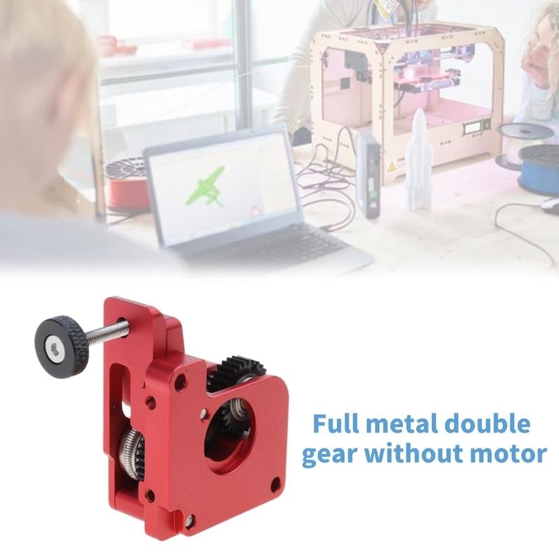 Metal Extruder for 3D Printer, Strong Two Gear Feed for ABS PETG Widely Filaments Compatibility