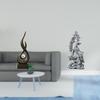 Abstract Flame Resin Art Sculpture And Guan Yin Figurine Modern Buddhist Craft for Living Room