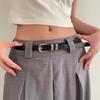 Chic Minimalist Womens Belt With Silver Metal Circle Buckle Perfect For Outfits