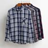 Men's Trendy Plaid Slim Fit Long Sleeve Shirt - Comfortable & Casual.