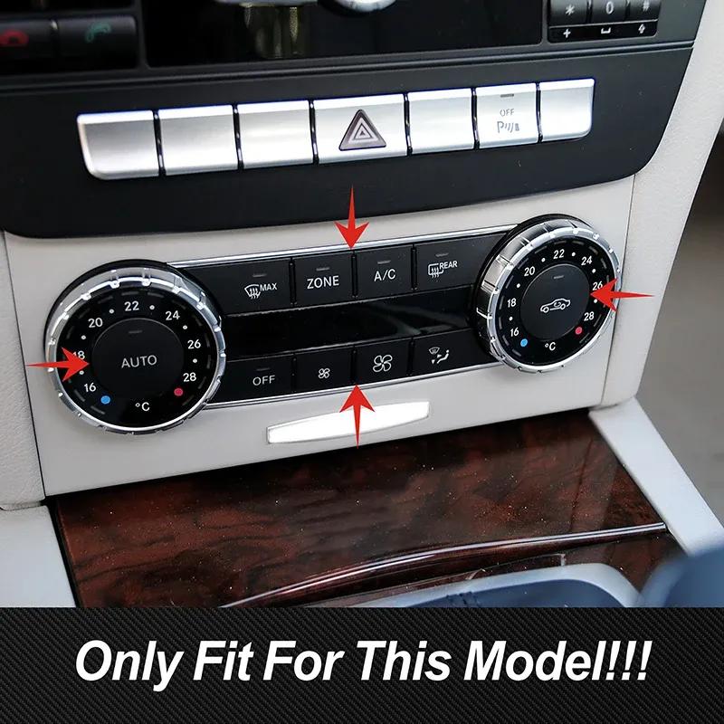 Car Console Air Condition CD Button Cover Trim For Mercedes Benz C Class W204 2007-2010 GLK X204 2008-2012 Interior Accessories