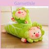 Bok Choy And Pork Plush Pillow With Short Plush Material Soft Toy For Girls Bedroom Decor