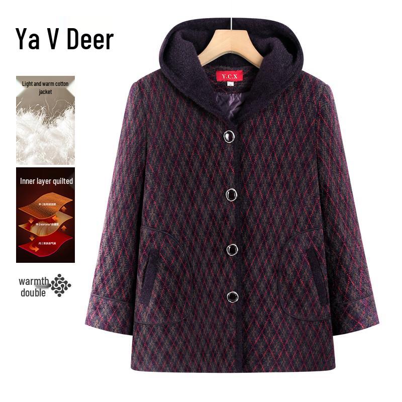 Yalu Women s Casual Hooded Winter Padded Coat 3XL