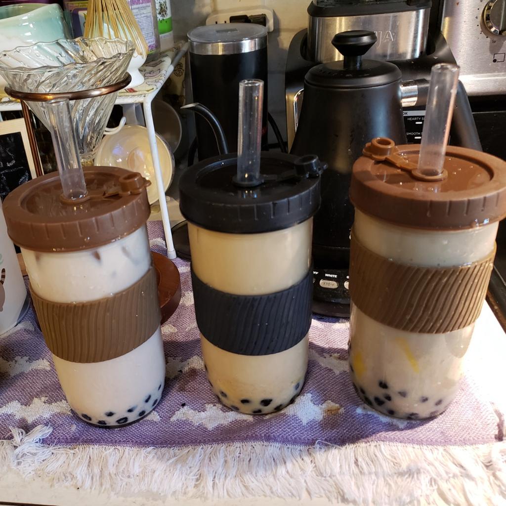 14 mm extra breite Glasstrohhalme, wiederverwendbare Bubble-Tea-Strohhalme, Trinkhalme für Boba-Smoothie-Saft, umweltfreundlicher großer Strohhalm