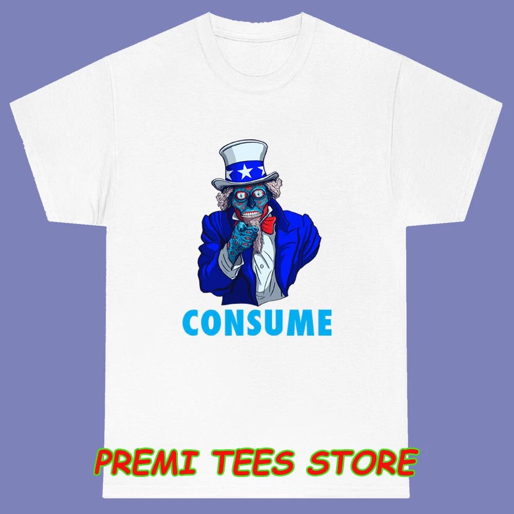 They Live CONSUME Movie Men s White Size S-3XL L