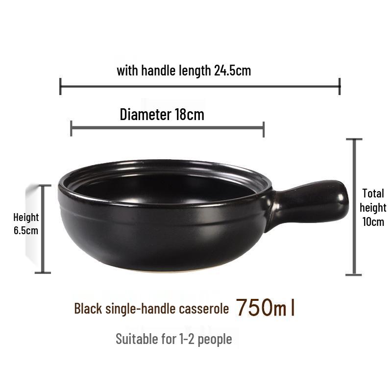 Жаропрочная глиняная кастрюля для риса с ручкой – Идеально подходит для приготовления риса и лапши, Коммерческая керамическая глиняная посуда.