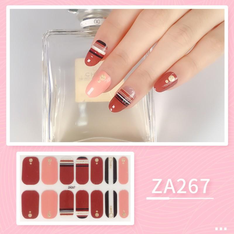 Leopard Print Small Fresh Waterproof Long-lasting 3D Nail Sticker Patch Removable Wear Nail Sticker Full Stick