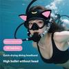 GOLOVEJOY XTJ161 Cat Ear Swimming Headband Women Neoprene Quick Dry Sports Hair Band