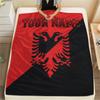 1 Stück Personalisierte Decke mit Muster der Republik Albanien aus Flanell, geeignet für alle Jahreszeiten, für Heimdekoration, Wärme und Komfort, Geschenke, Weihnachtsgeschenk -HE188