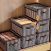 1Pc Household Qiandongge Foldable Large Capacity Separated Storage Box Clothing Pants Organizing Box Storage Box Storage Box Factory