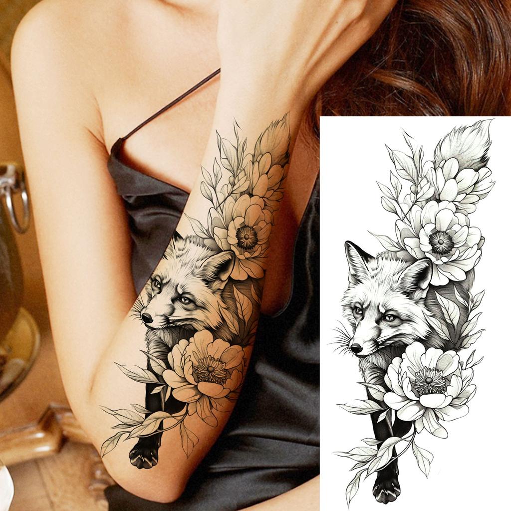 1 Sheet Phoenix Watercolor Temporary Tattoos For Women Girls Fake Covers Up Water Transfer Tattoo Sticker Adults Arm Waist Thigh
