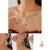 Christmas Tree Pendant Necklace With Zinc Alloy And Lockchain For Holiday Festive Wear