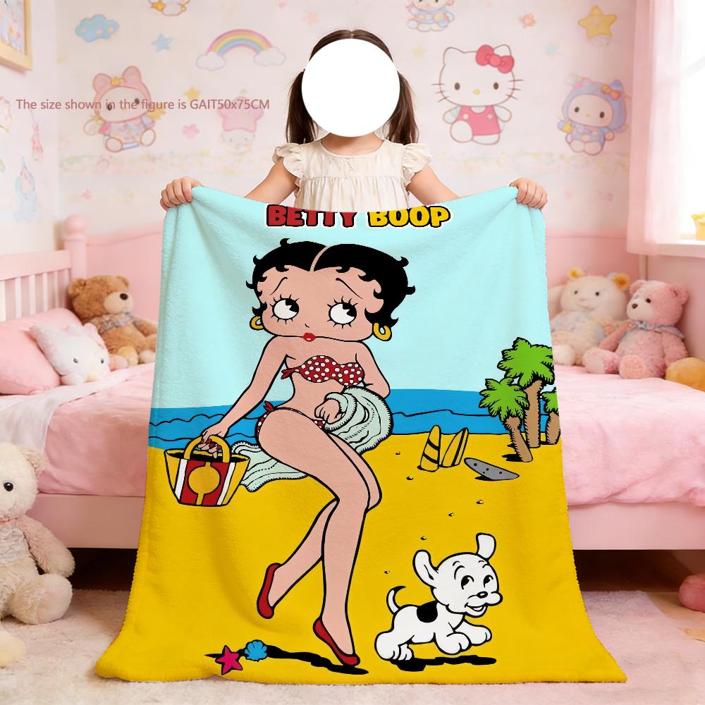 Blanket For Soft Cartoon Throw Blanket for Picnic Bed Sofa Home B-BoopS Bedroom Cozy B-B-BettyES-S Warm Comfortable