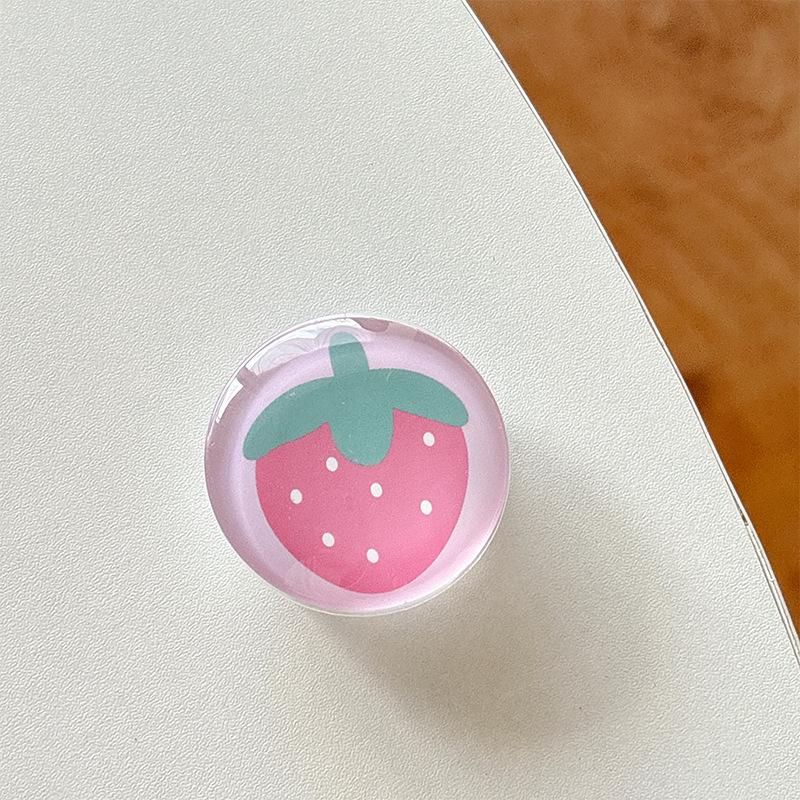 Magnetic Phone Airbag Holder with Watermelon, Orange, and Tomato Design - Korean Ins Style Retractable Support Stand