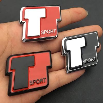 Car T Sport Logo Trunk Body Badge Emblem Decals Sticker For  86 CHR SUPRA Corolla Prius YARiS Hilux Camry RAV4 Accessories