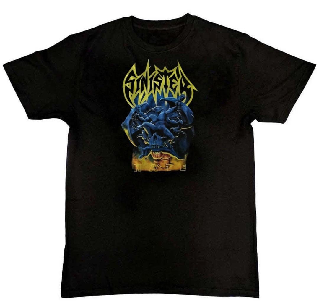 Vtg SINISTER Hate Death Metal Band Graphic T-Shirt M