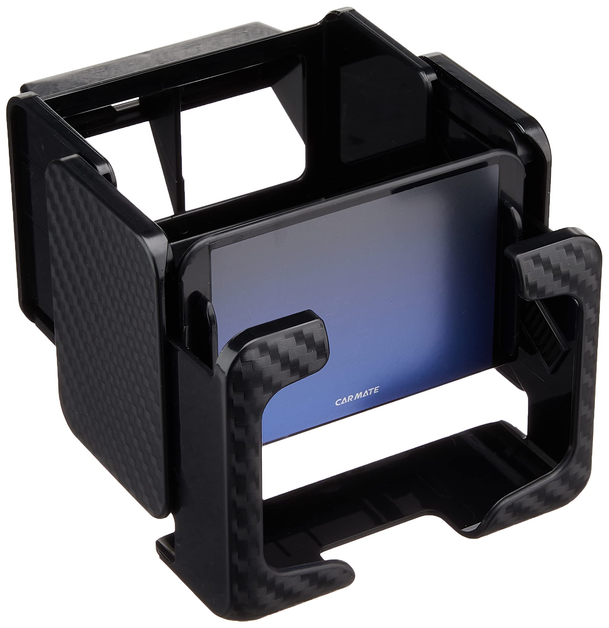 

CARMATE Car Drink Holder Smartphone Touch Carbon Style Blue Metallic DZ312
