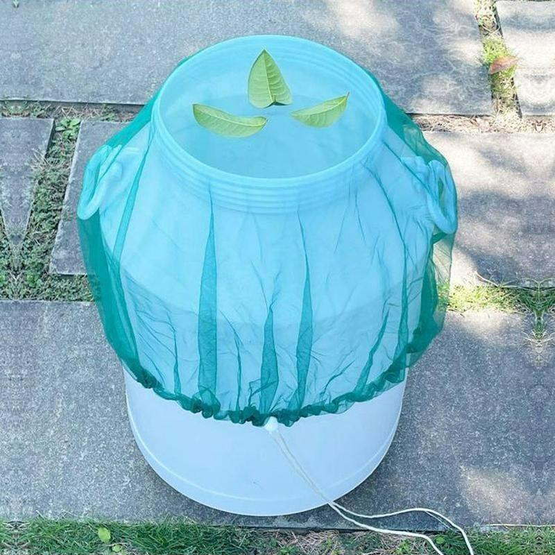 1Pcs Elastic Mesh Bucket Cover Dustproof Insect Leaf Proof Water Tank Protector For Outdoor Rain Tank Water Storage Bucket