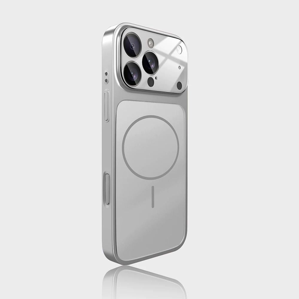 

Original Ultra Thin Frosted Glass Nano Phone Case For iPhone 17 Air 16 15 14 13 Pro Max For Magsafe Magnetic Plating Armor Cover iPhone 15