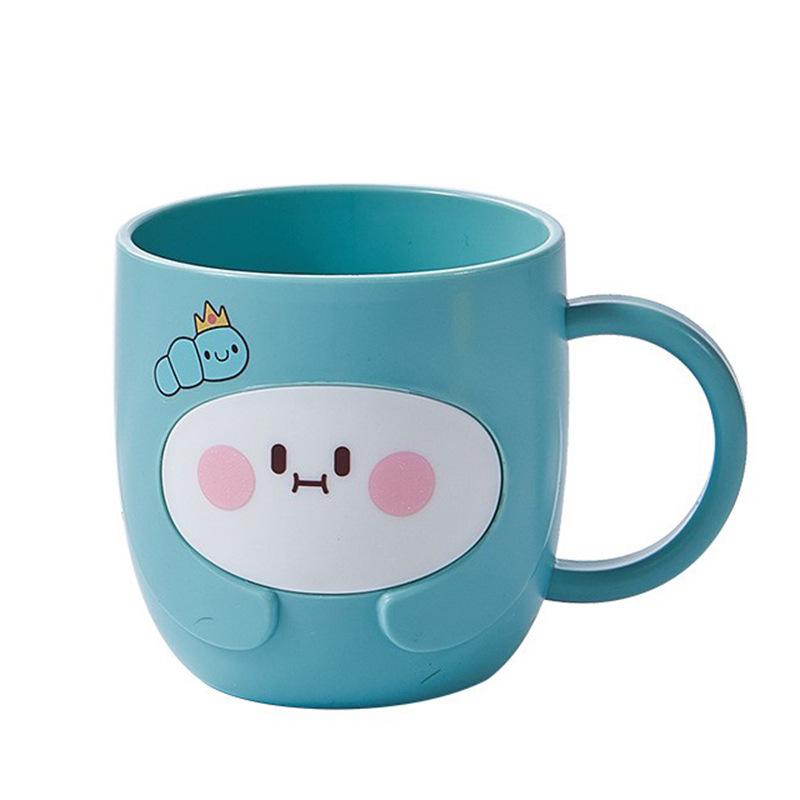 Peach Cartoon Dual-Use Cup Set: Student Back-to-School Toothbrush & Milk Cup