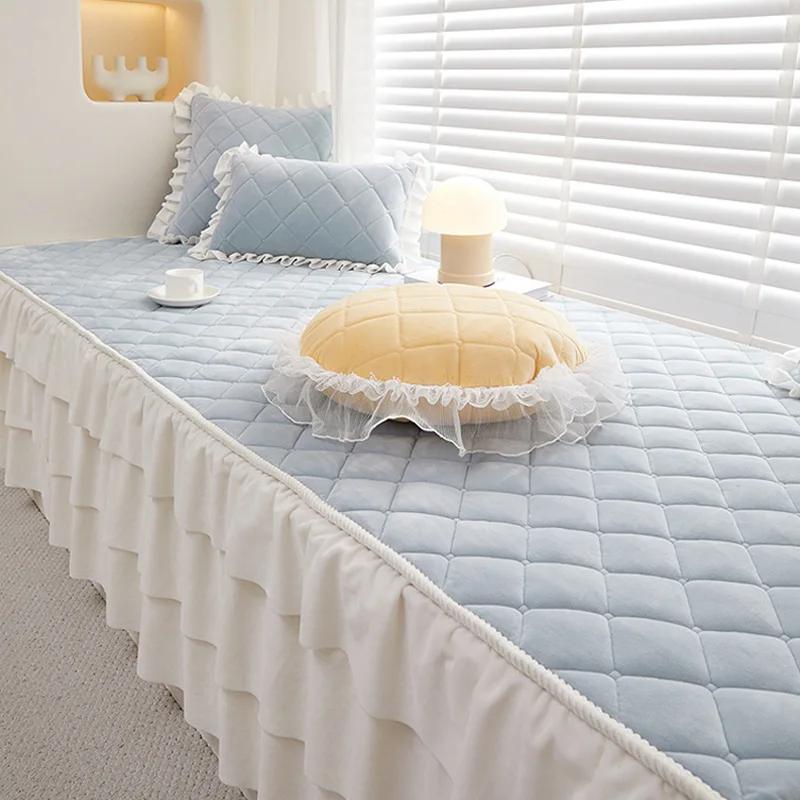 Princess Style Solid Color Bay Window Cushion 2025 New Four All Seasons Universal Bedroom Balcony Tatami Anti slip Sponge Mat