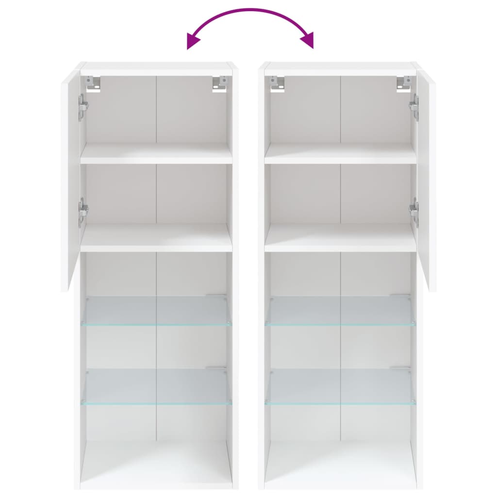 TV-Schrank mit LED-Leuchten Weiß 40,5 x 30 x 102 cm