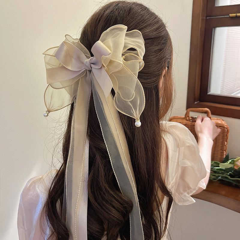 Fabric Bow Hair Clip Girl Simple Fashion Korean Spring Clip Hair Accessories