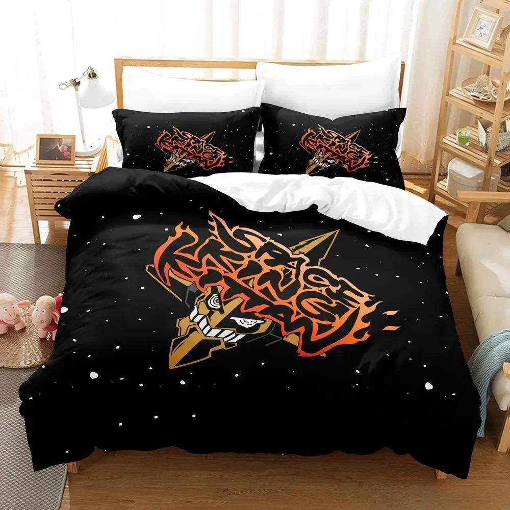 Tengen Toppa Gurren Lagann Bedding Collection Single Twin Full Queen King Size Bed Collection Adult Kid Bedroom Duvetcover Collections 3D Print Anime