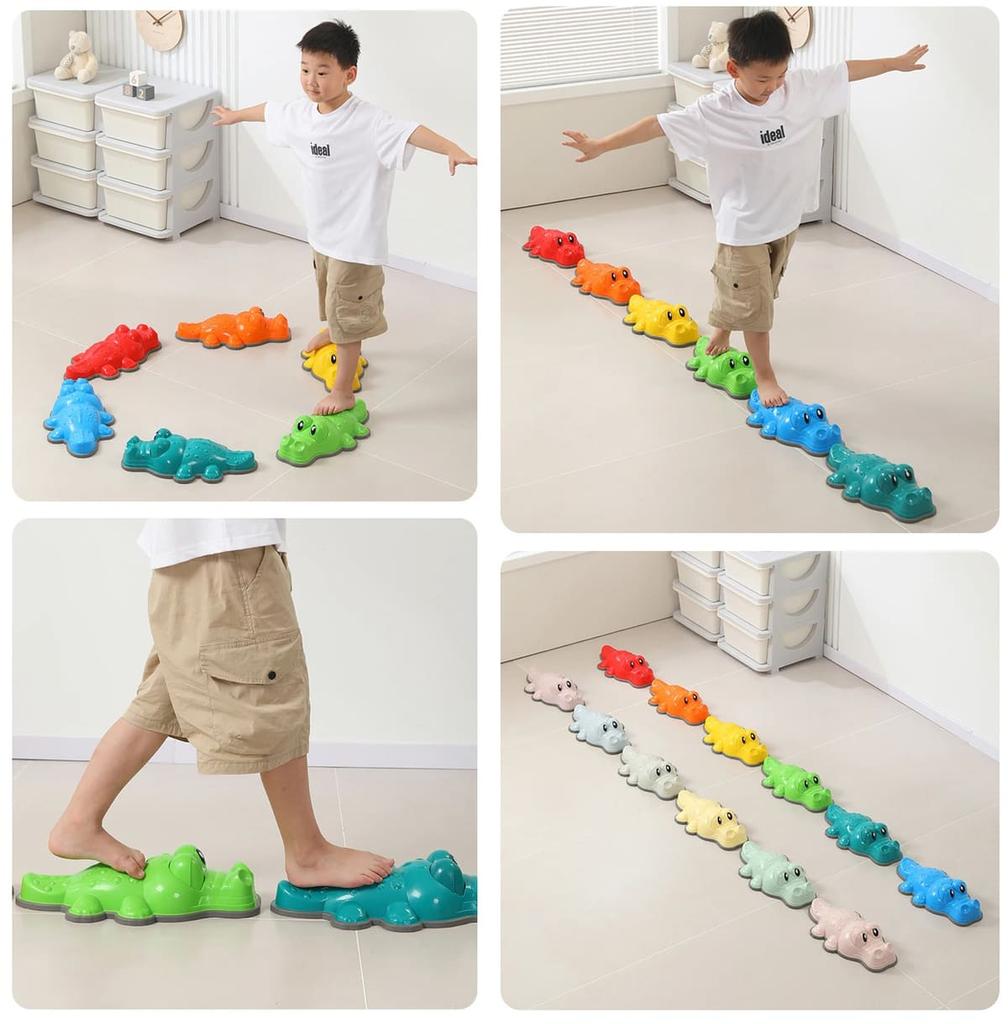 Sensory Path River Stones Crocodile - Blue