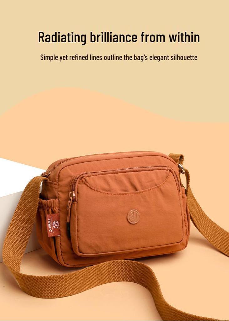 Autumn 2025 Large Capacity Nylon Crossbody Bag - Women's Multi-Compartment Trendy Square Bag for Moms