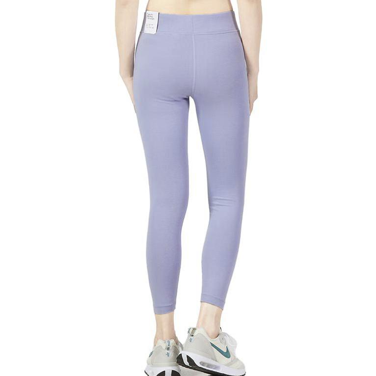 Nike SS23 Solid Color Tight Fitness Leggings Women Leggings Purple CZ8533-519