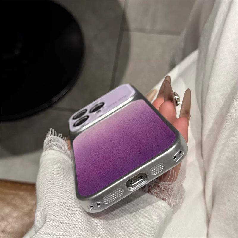 iPhone 17 Pro Case with Large Window, Compatible with Apple 16 Pro, Glitter Design, Includes 15 Pro Lens Film, Fits 14 Pro Model