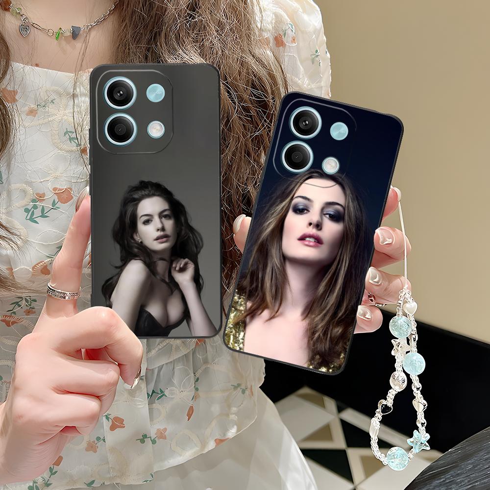 Anne Hathaway Mobile Phone Case for POCO F7 F6 F5 F4 F3 F2 Pro GT C75 C71 C65 C61 C40 Pro Ultra Colorful Printing Cover Cover