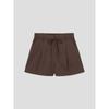 8SECONDS One-Pleat String Shorts Brown