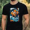 T-Shirt Herren Clownfisch Motiv Baumwolle Größe XS bis 5XL