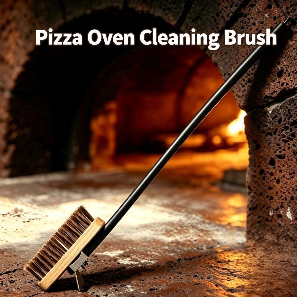 Copper Wire Pizza Oven Cleaning Brush Aluminum Alloy Handle Grill Cleaning Tool  Household