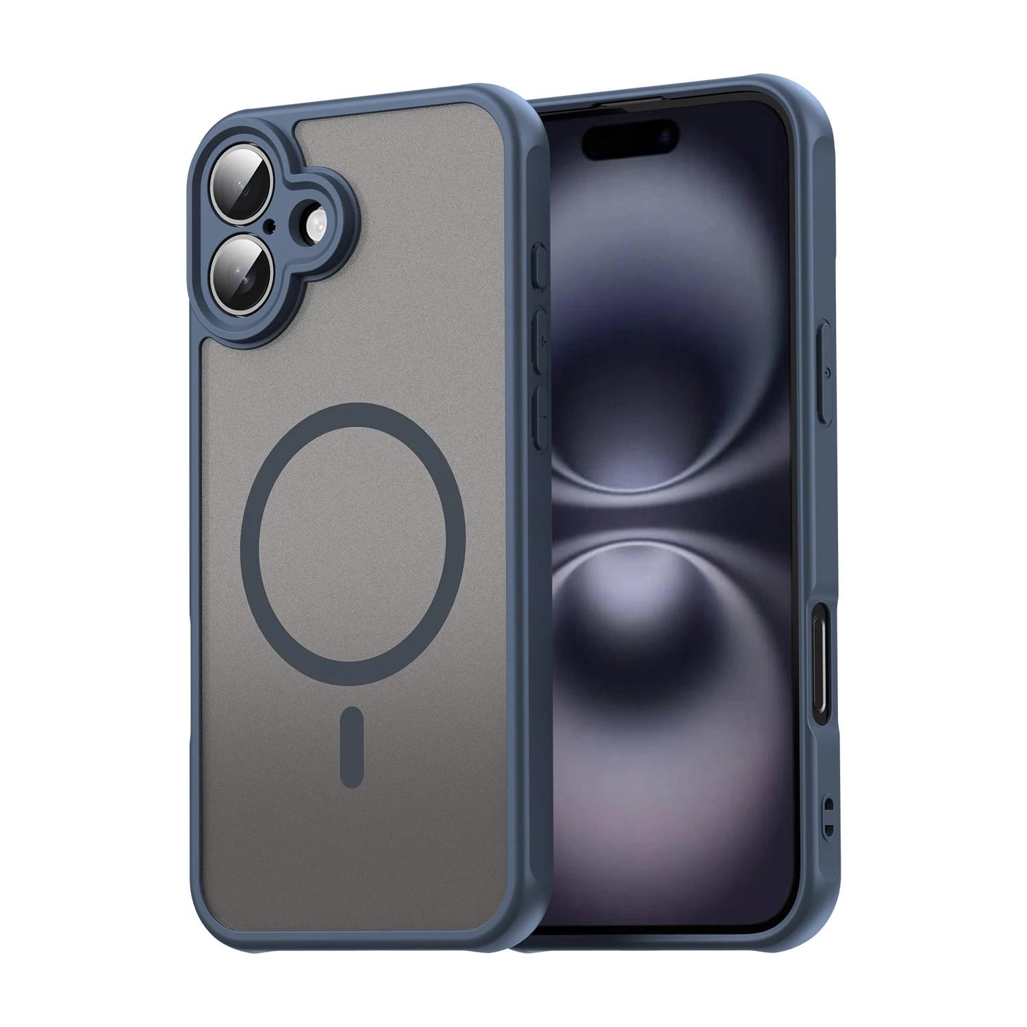 

Matte Frosted phone Case For iphone 17 Air Pro Max Finish Oil Repellent Magnetic Soft Silicone Lens Protection 17 Promax Cover iPhone17 Pro