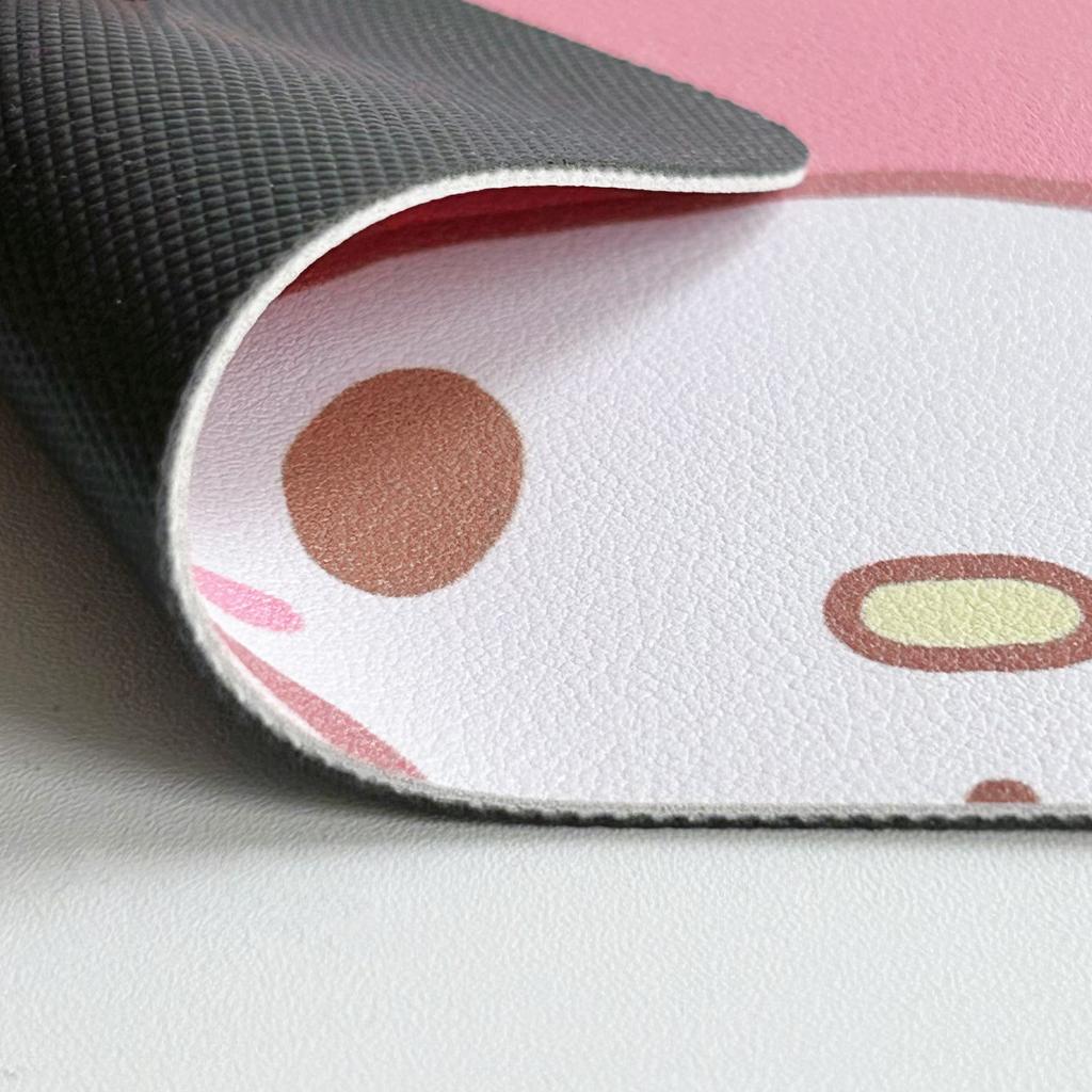 Colorful Wavy Border PU Large Desk Pad 35*80cm Scalloped Irregular Edge Waterproof Smooth PU Surface Stable Non-slip Bottom Mouse Mat Ideal Student