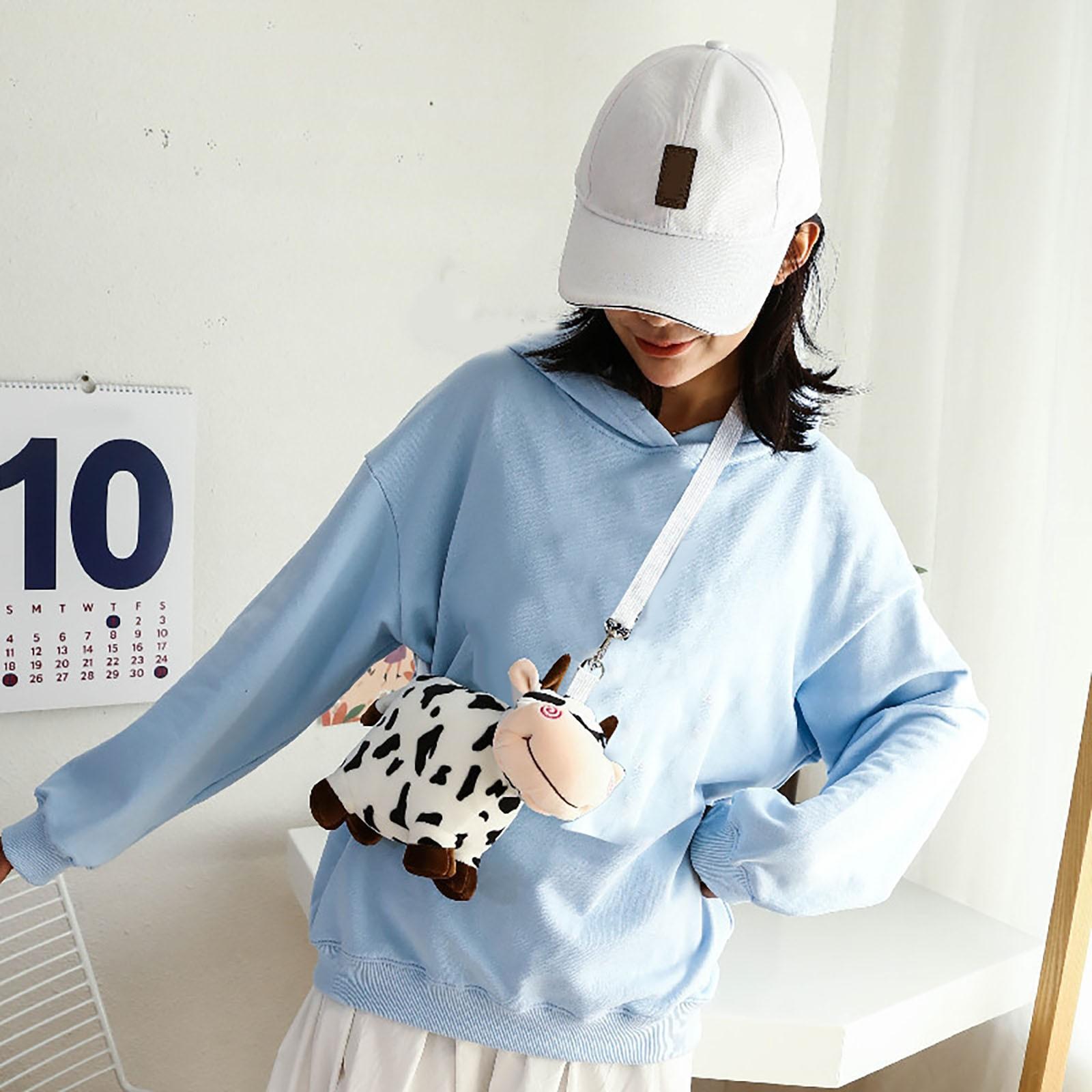 Плюшевая кукла коровья сумка через плечо Сумка для мобильного телефона Сумка-мессенджер — фото 5